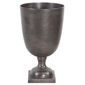 Graphite Aluminum Footed Chalice Vase